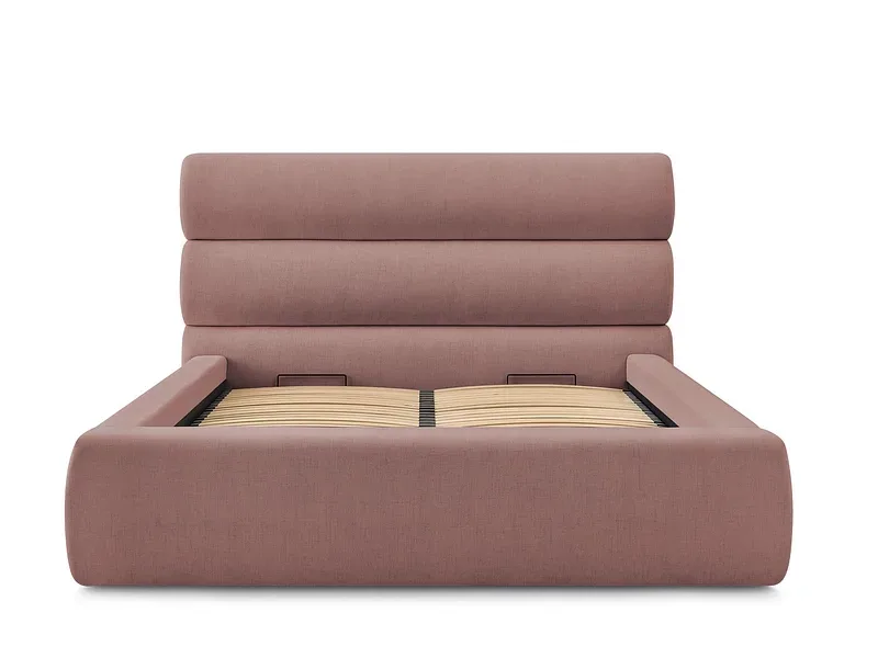 Kastenbett BOBOCHIC JAGNA 160x200cm stoff rosa