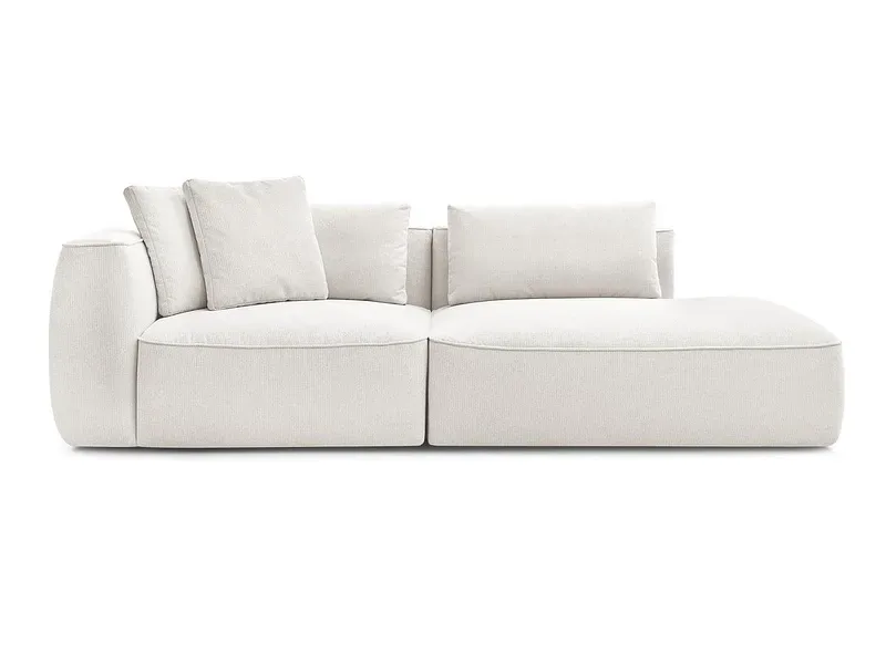 3er Sofa BOBOCHIC LEOPOLD Stoff chiniert weiss