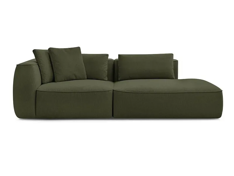 3er Sofa BOBOCHIC LEOPOLD Stoff chiniert dunkelgrün