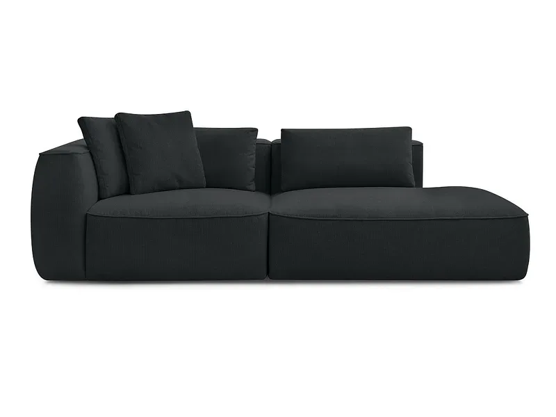 3er Sofa BOBOCHIC LEOPOLD Stoff chiniert dunkelgrau