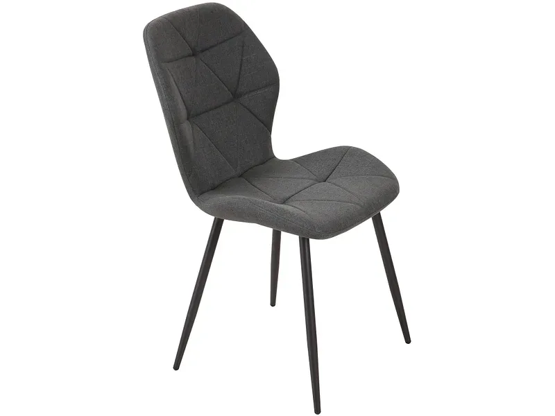 Stuhl LUNA Stoff grau