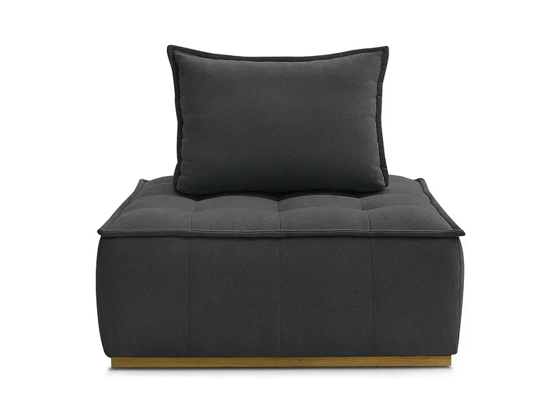 Modulare Sessel für Sofa BOBOCHIC ELISA Stoff mit Textur dunkelgrau
