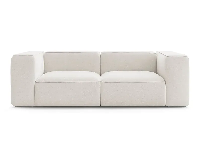 2er Sofa BOBOCHIC ZEPHYR Stoff mit Textur weiss