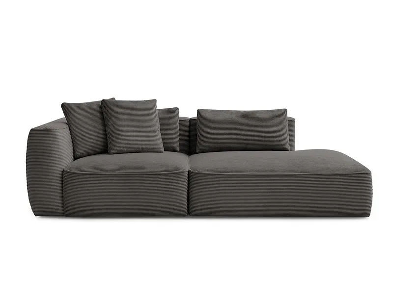 3er Sofa BOBOCHIC LEOPOLD Cord-Stoff taupe