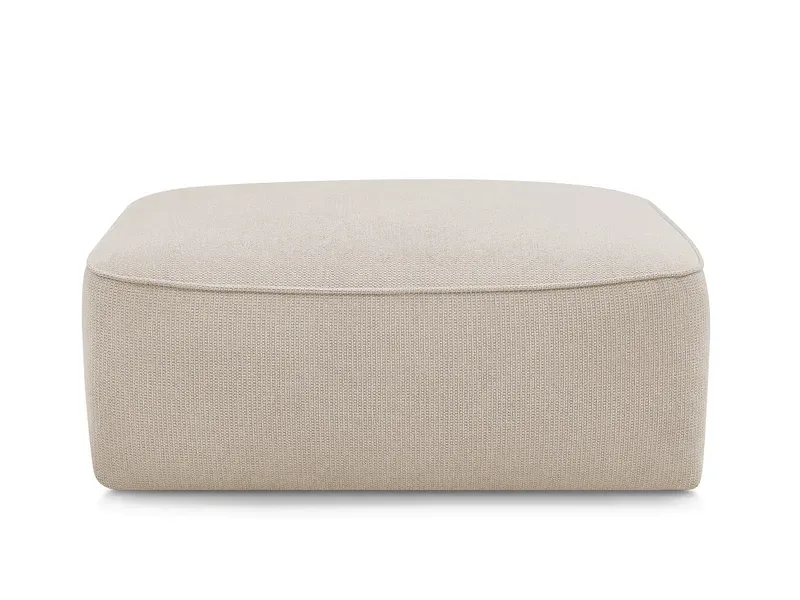 Hocker BOBOCHIC LEOPOLD 90x96x42cm stoff chiniert beige