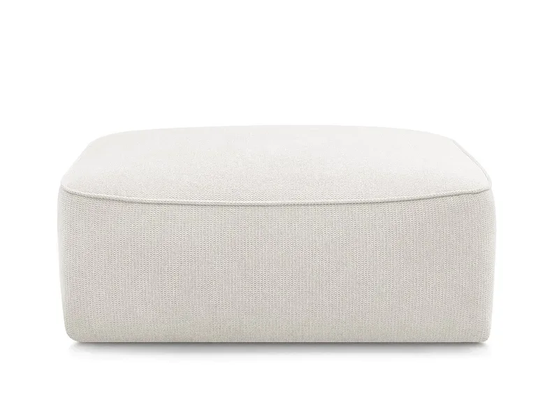 Hocker BOBOCHIC LEOPOLD 90x96x42cm stoff chiniert weiss
