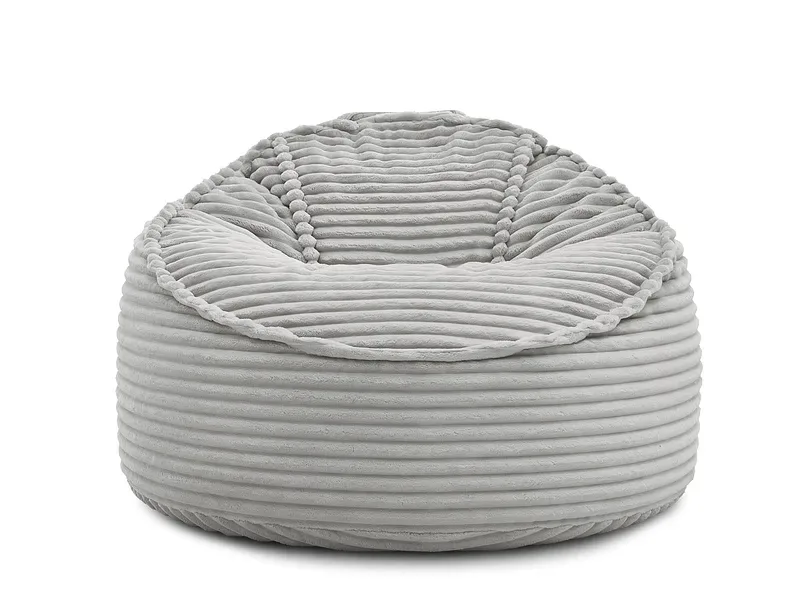 Hocker BOBOCHIC SOCRATE 106x106x79cm cord-stoff hellgrau