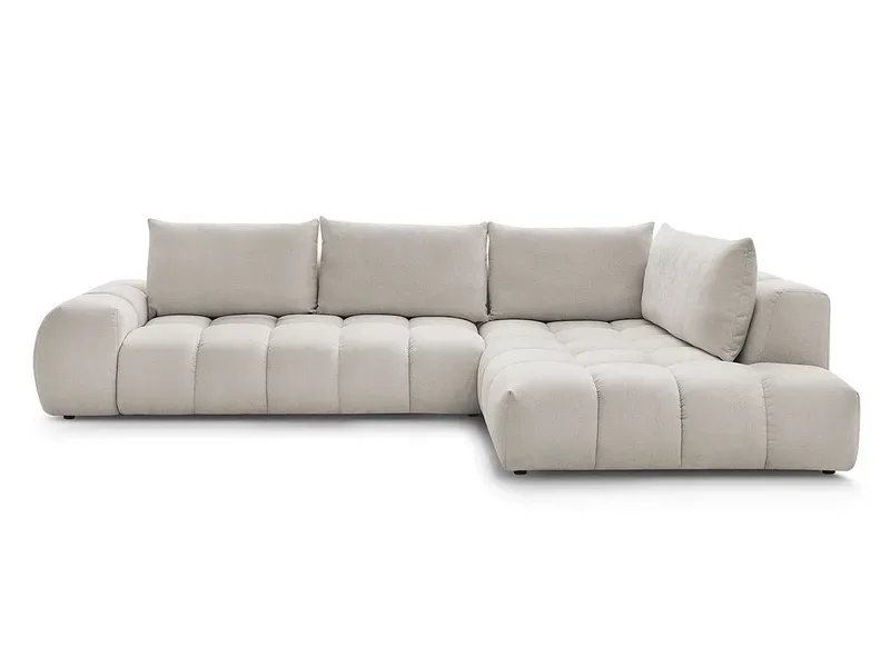 Ecksofa BOBOCHIC EVEREST Stoff mit Textur beige