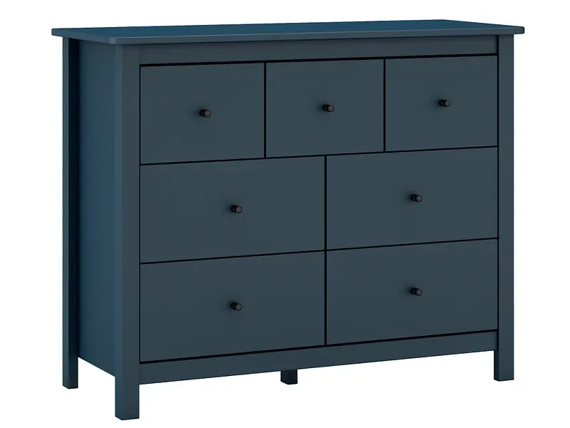 Kommode MARCKERIC MISTI 7 Schubladen 40x110x80cm dunkelblau matt