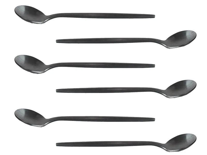Löffel KIERAN 6-teilig schwarz