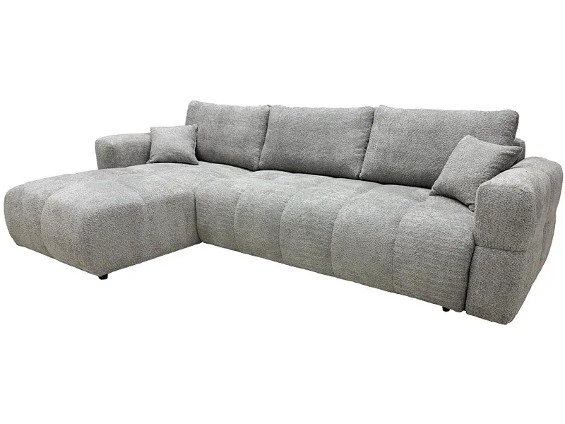 Ecksofa BUDVA Stoff grau
