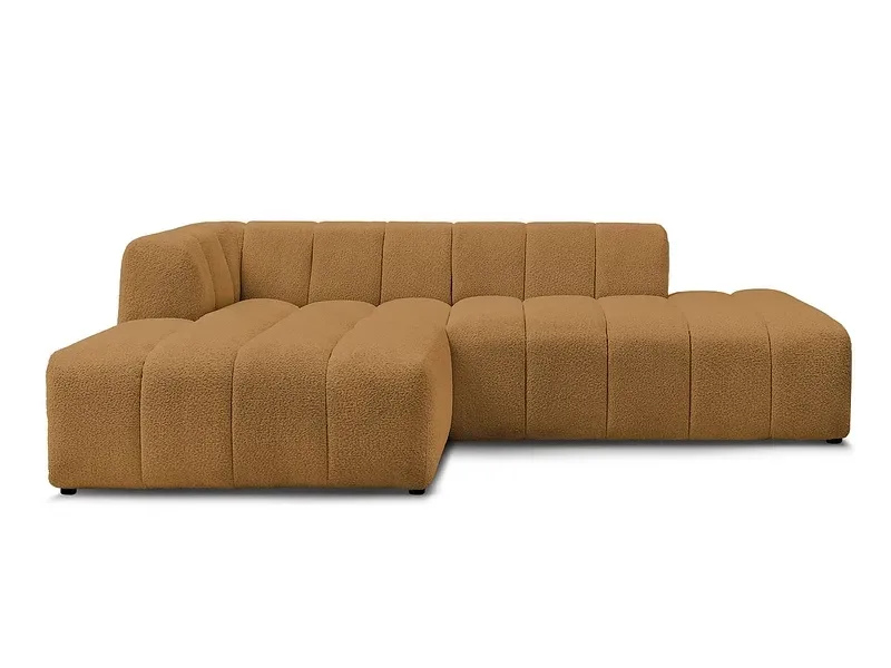 Ecksofa BOBOCHIC ANNECY Boucle-Stoff gelb