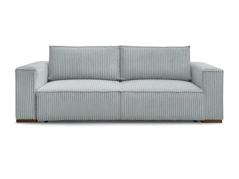 3er Sofa BOBOCHIC CHELSEA Cord-Stoff hellgrau