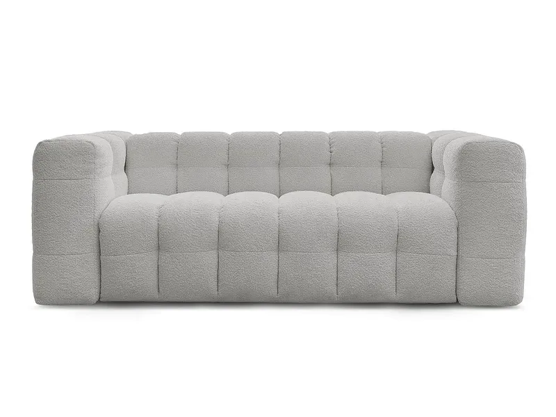 3er Sofa BOBOCHIC CLOUD Boucle-Stoff hellgrau