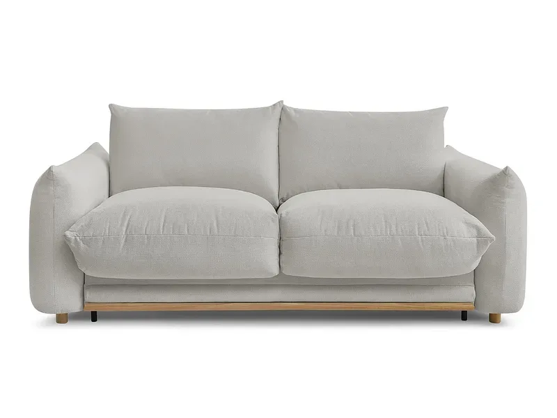 3er Sofa BOBOCHIC ERNEST Stoff hellgrau