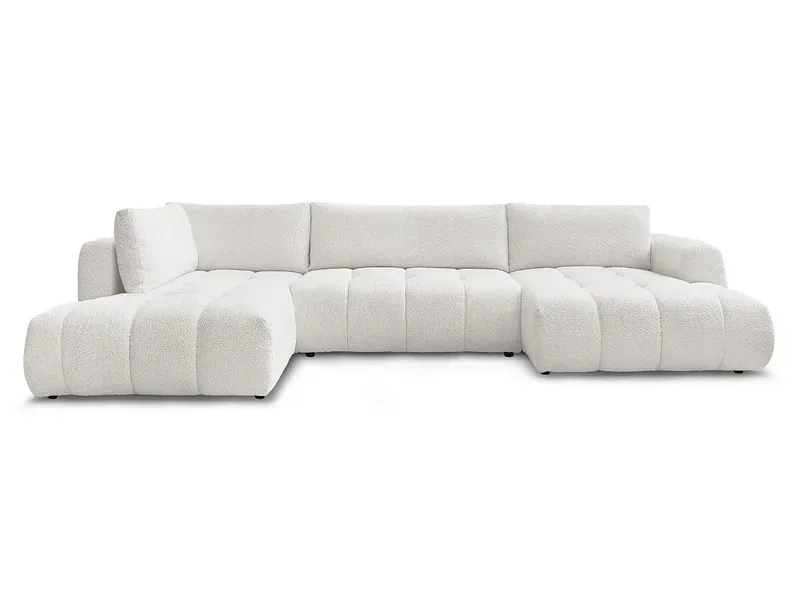 Wohnlandschaft BOBOCHIC FUJI Boucle-Stoff weiss