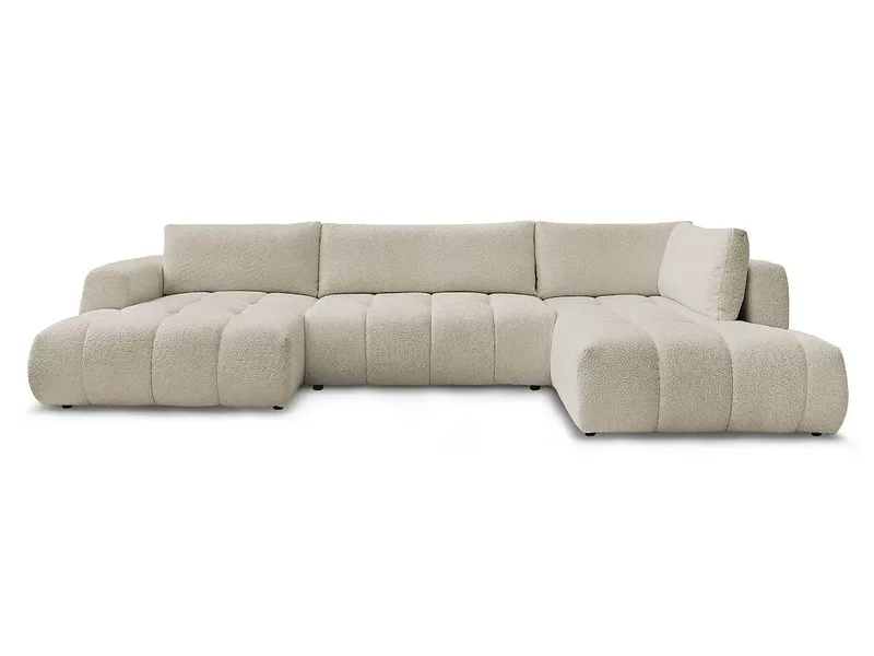 Wohnlandschaft BOBOCHIC FUJI Boucle-Stoff beige
