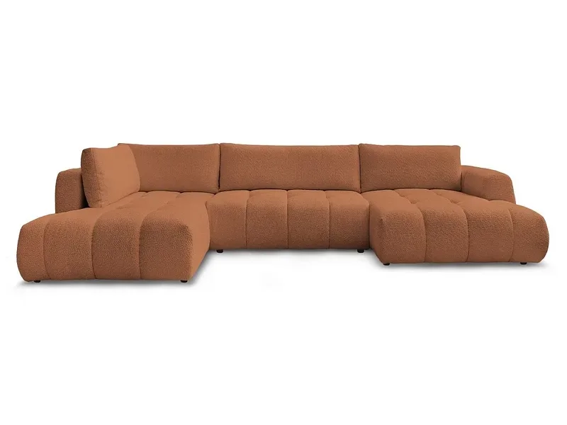 Wohnlandschaft BOBOCHIC FUJI Boucle-Stoff orange