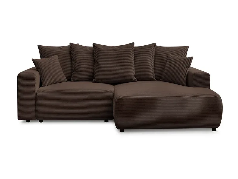 Ecksofa BOBOCHIC ATILLA Cord-Stoff rotbraun