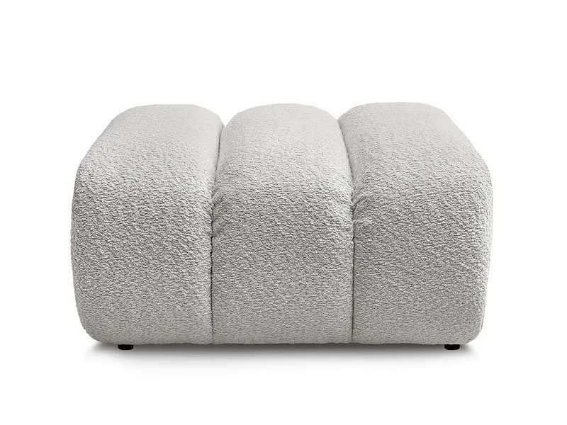 Hocker BOBOCHIC TALIA 80x80x42cm boucle-stoff hellgrau