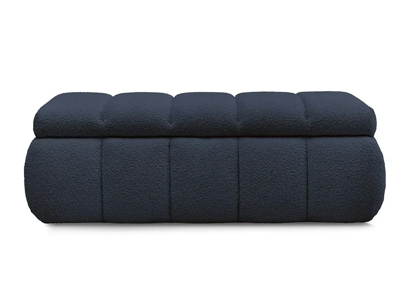 Bettkasten BOBOCHIC DENALI Boucle-Stoff dunkelblau