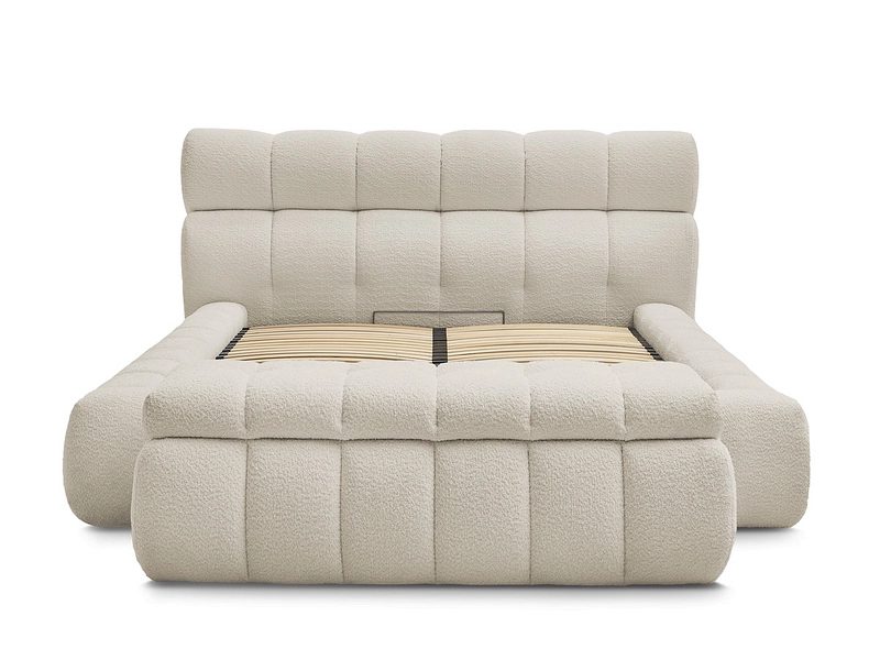 Kastenbett mit Bettkasten BOBOCHIC MONT-BLANC 160x200cm beige