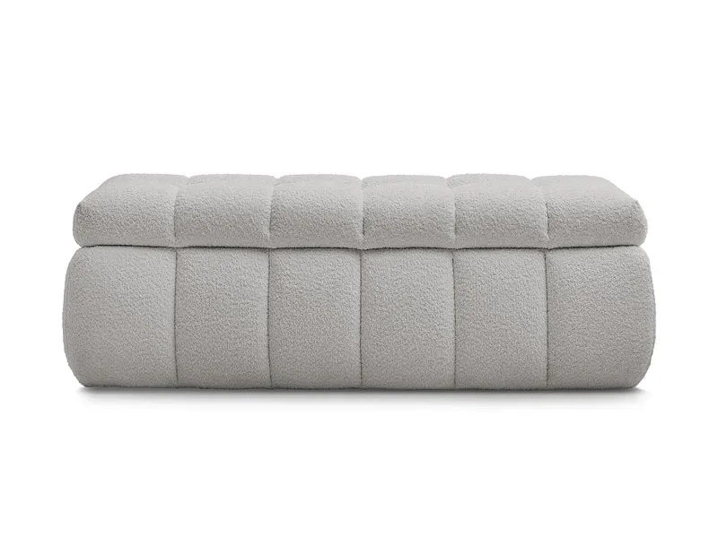 Bettende BOBOCHIC MONT-BLANC Boucle-Stoff hellgrau