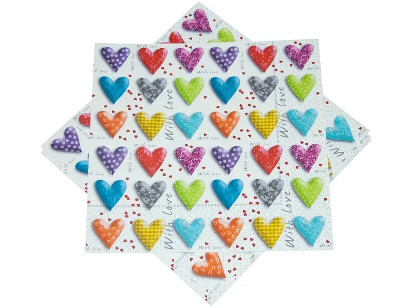 Set 20 Servietten SWAN Papier mehrfarbig