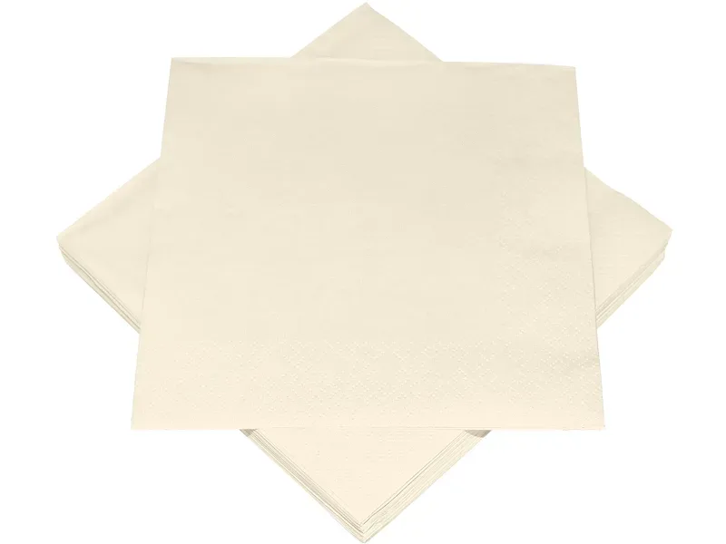 Set 20 Servietten SWAN Papier cremeweiss