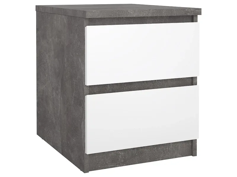 Nachttisch NAIA 2 Schubladen 40.4x50x49.5cm beton