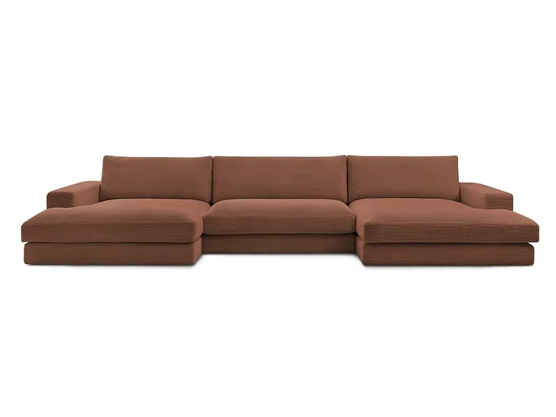 Wohnlandschaft BOBOCHIC LEONARD Cord-Stoff orange