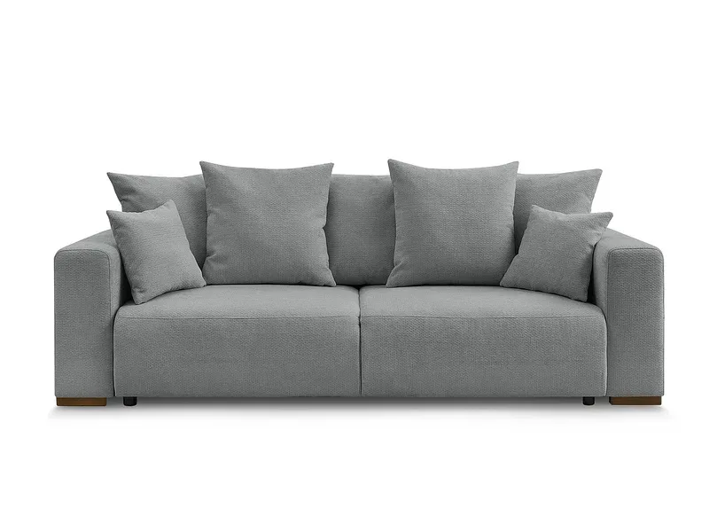 3er Sofa BOBOCHIC SIDONIE Stoff chiniert dunkelgrau