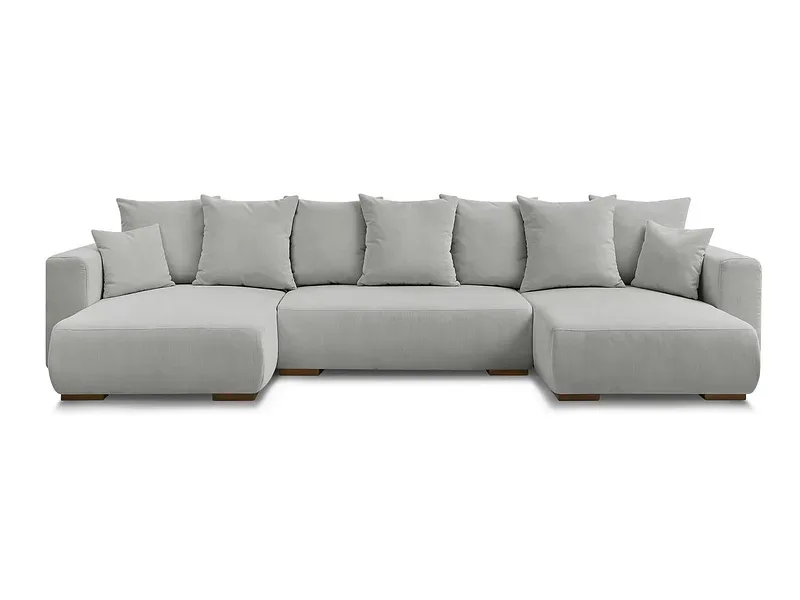 Wohnlandschaft BOBOCHIC SIDONIE Cord-Stoff hellgrau