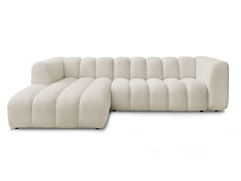 Ecksofa BOBOCHIC TALIA Boucle-Stoff beige