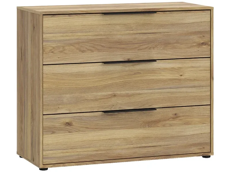 Kommode ALABAMA 3 Schubladen 41.4x97.9x81.7cm eiche dekor