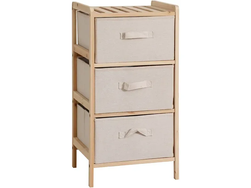 kleines Aufbewahrungsmöbel ANGELO Natürliches Holz