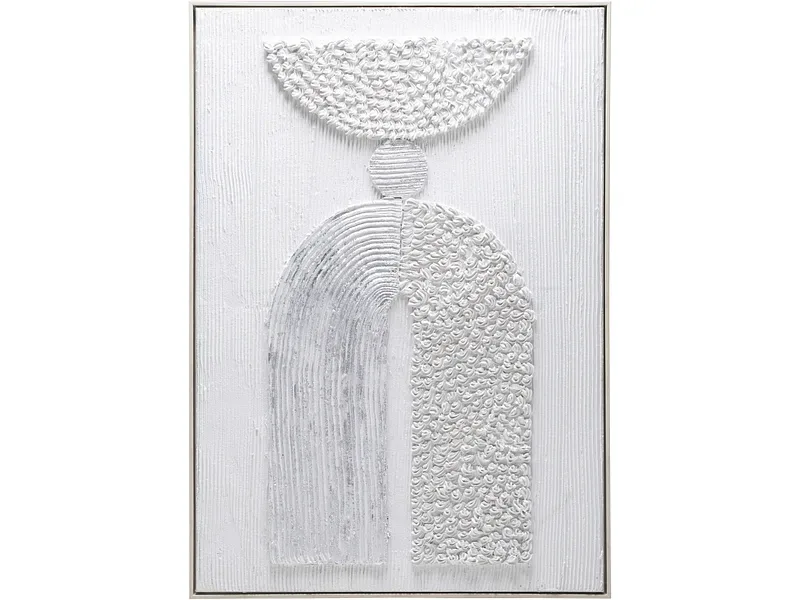 Strukturierte Leinwand YOLAN 1 Stück grau 70x100x3.5cm