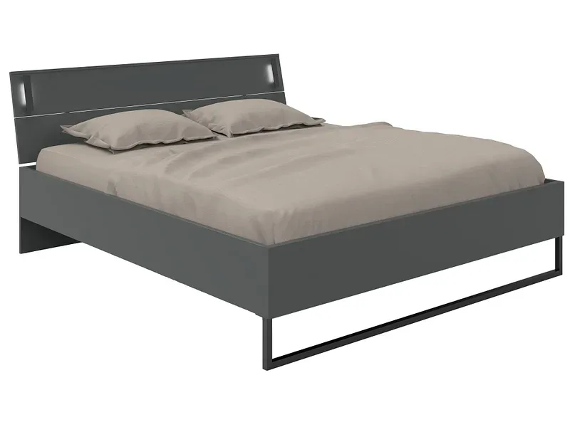 Bett MIDNIGHT 160x200cm spanplatte grafit