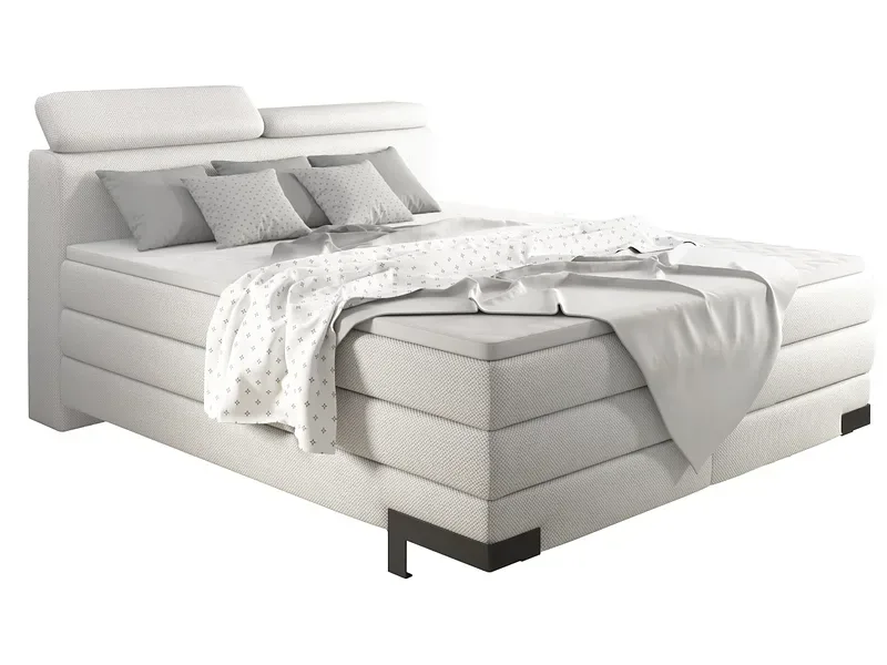 Boxspringbett KANO hellgrau 140x200cm flexibel