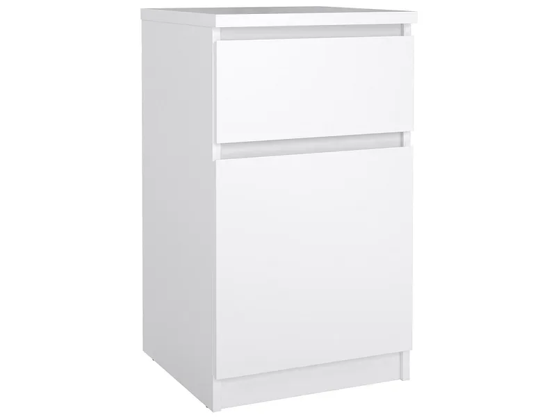 Nachttisch NAIA 1 Schublade 40.4x40x70.1cm weiss lackiert lackiert