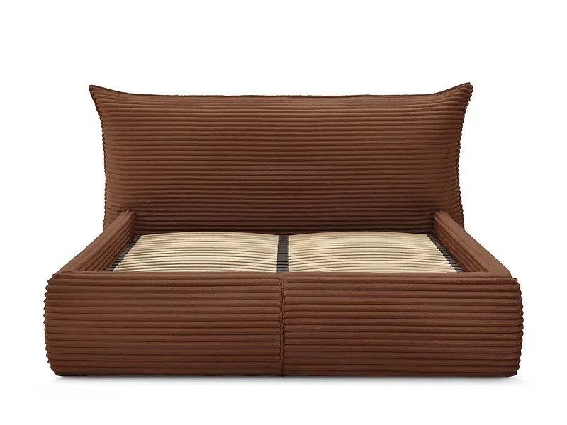 Kastenbett BOBOCHIC JADE 180x200cm cord-stoff orange