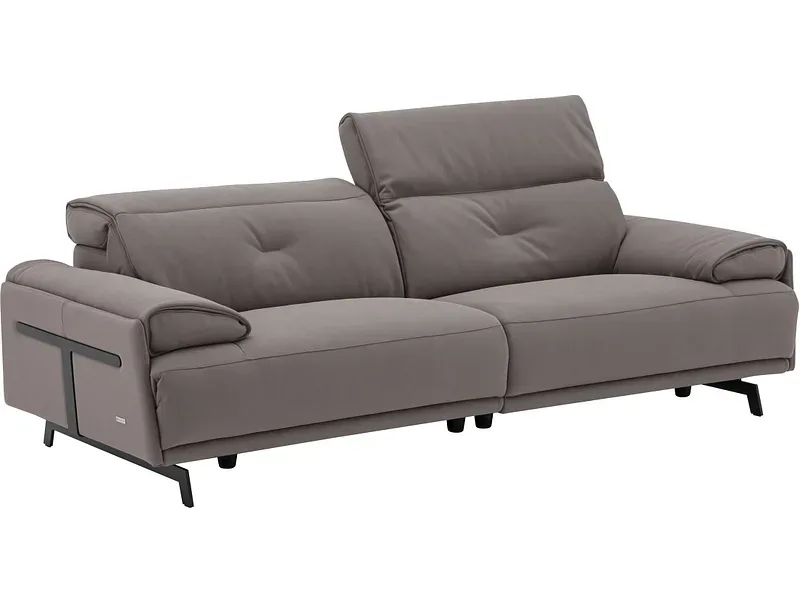 3er Sofa CAMPO DE FIORI SIENA Echtleder grau