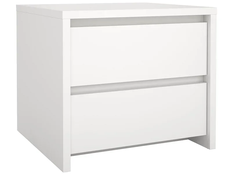 Nachttisch NEXT 2 Schubladen 51.6x48.1x45.4cm weiss matt