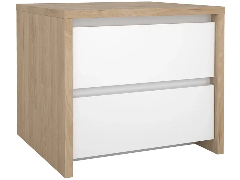 Nachttisch NEXT 2 Schubladen 51.6x48.1x45.4cm jackson eiche matt / lackiert