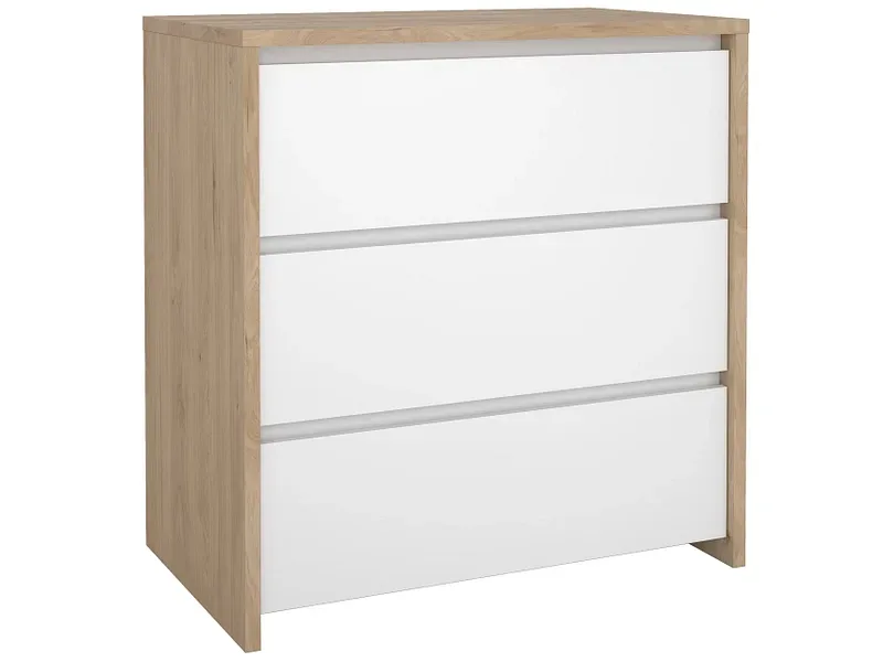Kommode NEXT 3 Schubladen 48.1x80.1x83.8cm jackson eiche matt / glitzernd