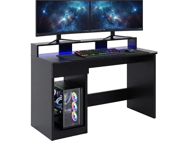 Gaming Schreibtisch ROCKET 55x120x87cm schwarz