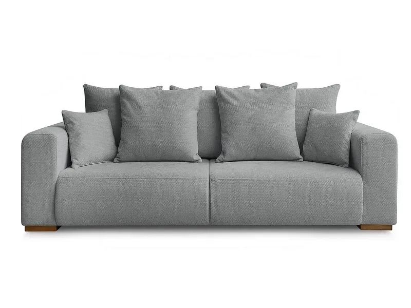 3er Sofa BOBOCHIC SIDONIE Stoff chiniert dunkelgrau