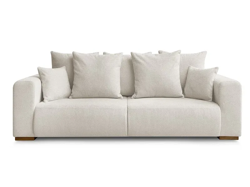 3er Sofa BOBOCHIC SIDONIE Stoff chiniert beige
