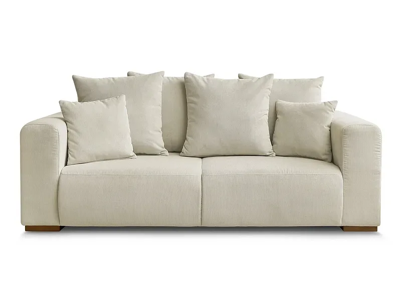 2er Sofa BOBOCHIC SIDONIE Cord-Stoff beige