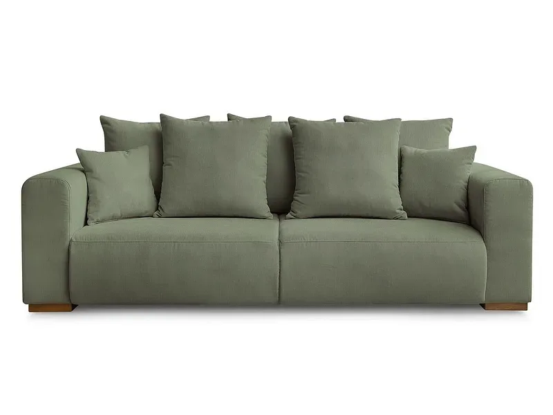 3er Sofa BOBOCHIC SIDONIE Cord-Stoff grün